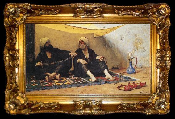 framed  Stephen Wilson Van Schaick Turkish Idlers., ta009-2